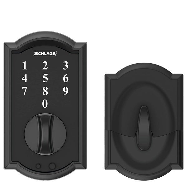 Schlage - BE375 - Cylinder Keypad Programmable Deadbolt Lock - Camelot Trim - Antique Bronze - Grade 2