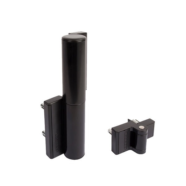 Locinox - Tiger-9005 - 180° - Compact Hydraulic Gate Closer and Hinge - Black - Up to 165lbs