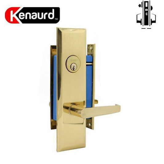 Heavy Duty Mortise Lockset w/ Lever - 2-3/4" Backset (Larger) - US3 - Polished Brass - RH