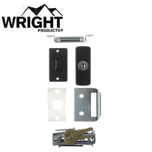Wright - V114 - Wood / Metal Doors - Keyed Storm Door Deadlock - Optional Finish