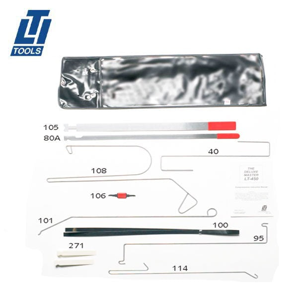 LTI Tools - LTI-450 - Deluxe Master Automotive Lock Out Kit - 11 Pieces