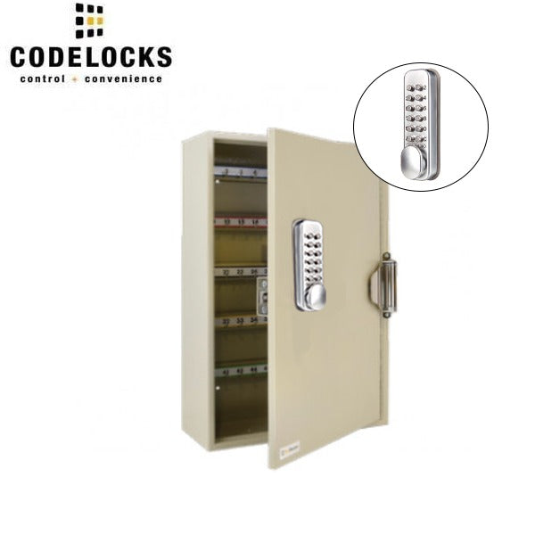 CodeLocks - Key Secure Hook Key Cabinet w/ CL160 - Self Closing - Mechanical Lock - Tubular Mortise Latch - Optional Size