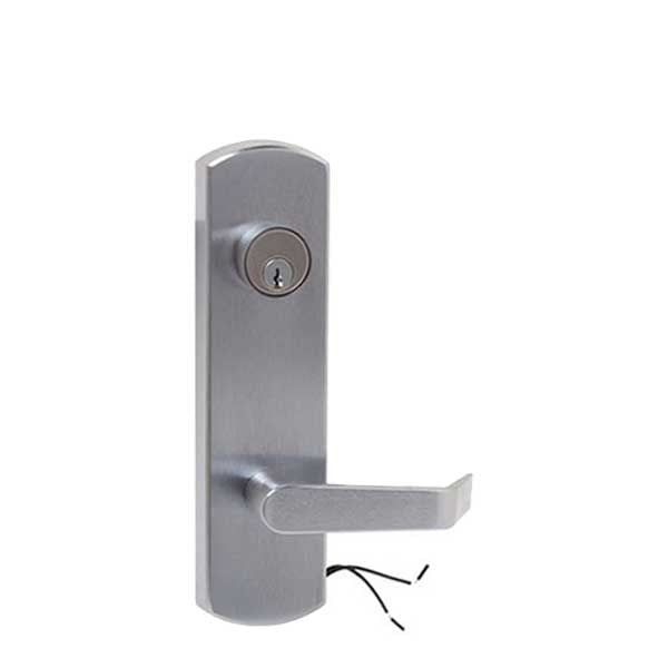 Command Access - ET25 - Electrified Exit Trim - Fail Safe - 12/24V - 5' Bridge Rectifier - Satin Chrome