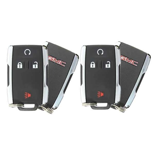 2 x 2014-2022 GMC Sierra Canyon / 4-Button Keyless Entry Remote / PN: 13580082 / M3N32337100 (OEM Refurb) (Bundle of 2)