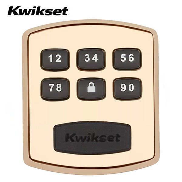 Kwikset - 905 - Keywayless Electronic Deadbolt - 03 - Polished Brass - Grade 3