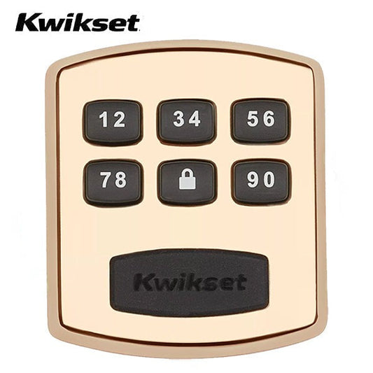 Kwikset - 905 - Keywayless Electronic Deadbolt - 03 - Polished Brass - Grade 3