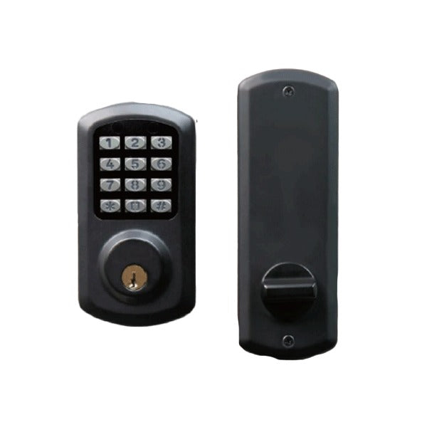 TownSteel - E-Smart 2000 - Interconnected Electronic Touch Keypad Deadbolt Lock - 100 users - Flat Black - Grade 2