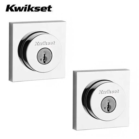 Kwikset - 159HFL - Halifax Deadbolt - Double Cylinder - Square Rose - Optional Finish - SmartKey Technology - Grade 2