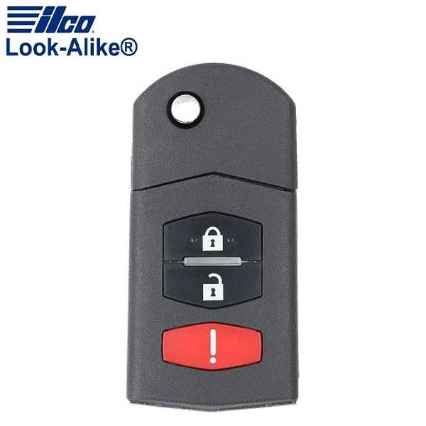 2006 - 2015 Mazda / 3-Button Flip Key / PN: CC43-67-5RYC / BGBX1T478SKE125-01 (AFTERMARKET)