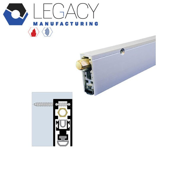 Legacy Manufacturing - 7253 - Semi-Mortised Automatic Door Bottom - 11/16" x 1-13/16" - Clear Anodized Aluminum - Optional Length