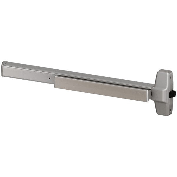 Von Duprin - 78EO - Rim Exit Device - Exit Only - Wide Stile Pushpad - Satin Aluminum Clear Anodized Aluminum Finish - 36in - Non-Handed
