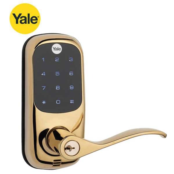 Yale - YRL220 - Electronic Touchscreen Keypad Lever Set - KW1 Key Override - Polished Brass - Grade 2