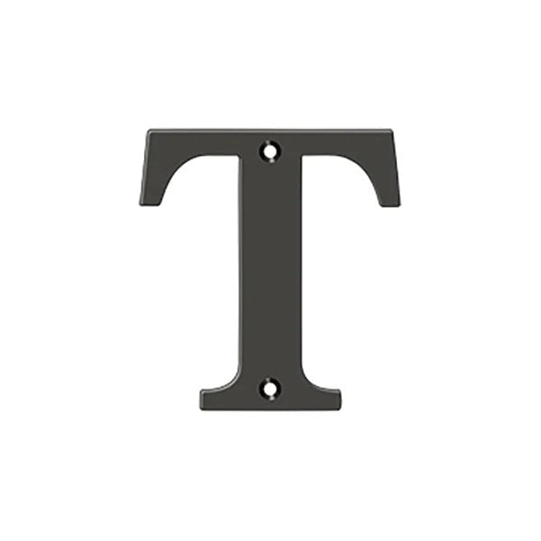 Deltana - 4" Residential Letter T - Optional Finish