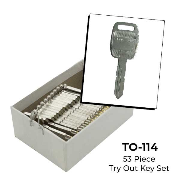 AeroLock - TO-114 - Kenworth 1994+ - All Locks Try-Out Key Set - K1994 - 53 Keys