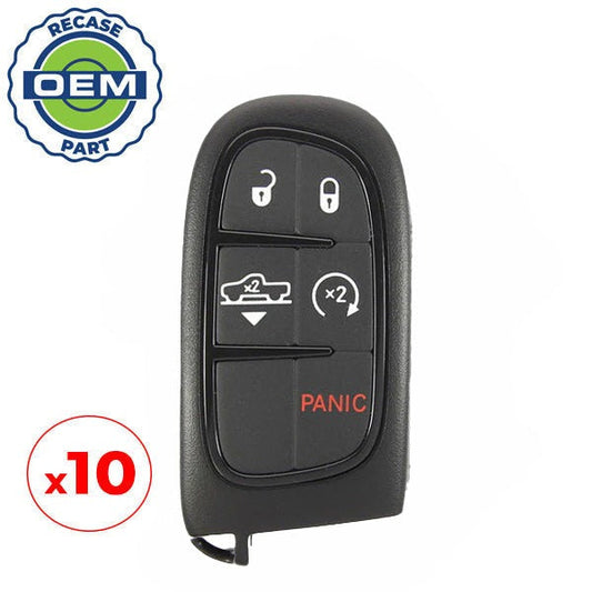 10 x 2013-2018 Dodge Ram / 5-Button Smart Key / PN: 68159657AG / GQ4-54T (OEM Recase)