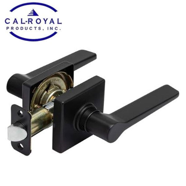 Cal-Royal - Challenger - Standard Duty Cylindrical Lever Set - Optional Function - "C" Keyway - Square Rose - Black - Grade 2