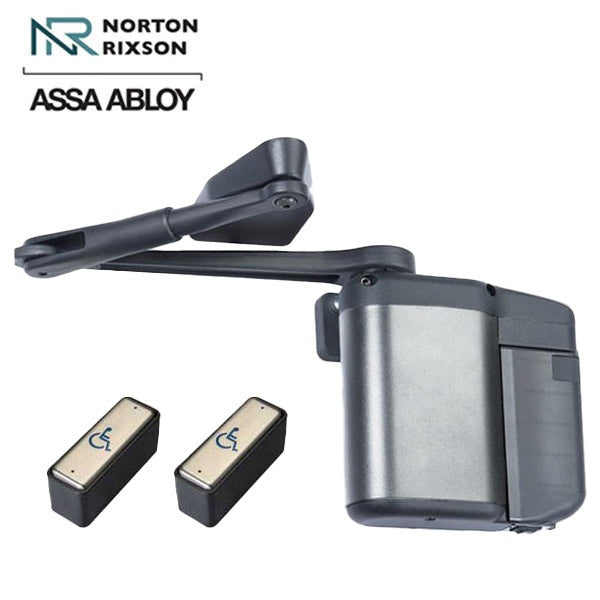 Norton - 5831 - Regenerative Door Operator ADAEZ PRO Kit - Push Side - Aluminum - Push Buttons - Grade 1 (Square / Narrow Style Buttons)