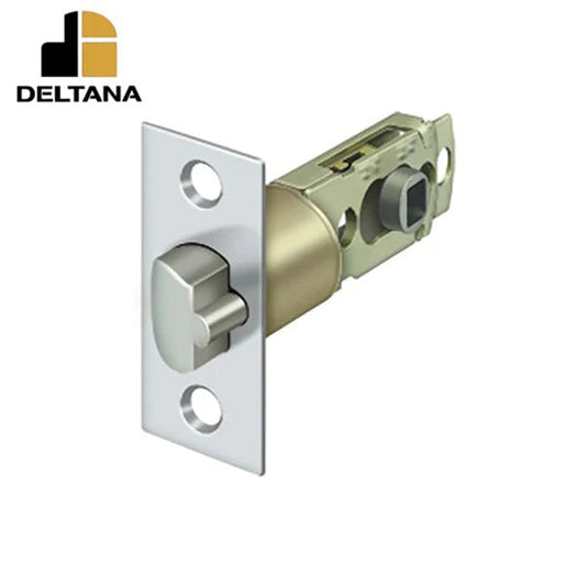 Deltana - Square Adjustable Latch Entry - 2-3/8" Backset - 1 3/8" - 2" Door Thickness - Satin Chrome