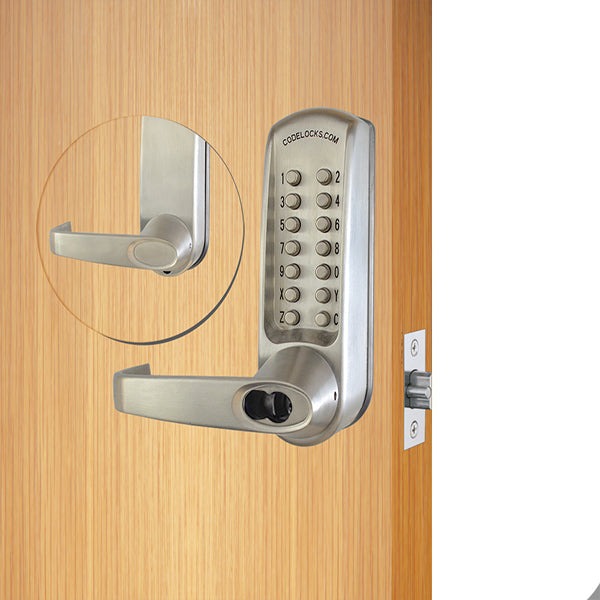 CodeLocks - CL615 - Mechanical Lock - Heavy Duty - Optional Backset - Tubular Latchbolt - Passage Function - Optional Cylinder Prep - Optional Finish - Grade 2