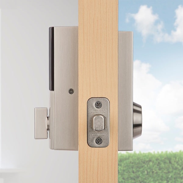 Kwikset - SmartCode 916CNT - Contemporary Electronic Deadbolt - 15 - Satin Nickel - Touchscreen - Z Wave - SmartKey Technology