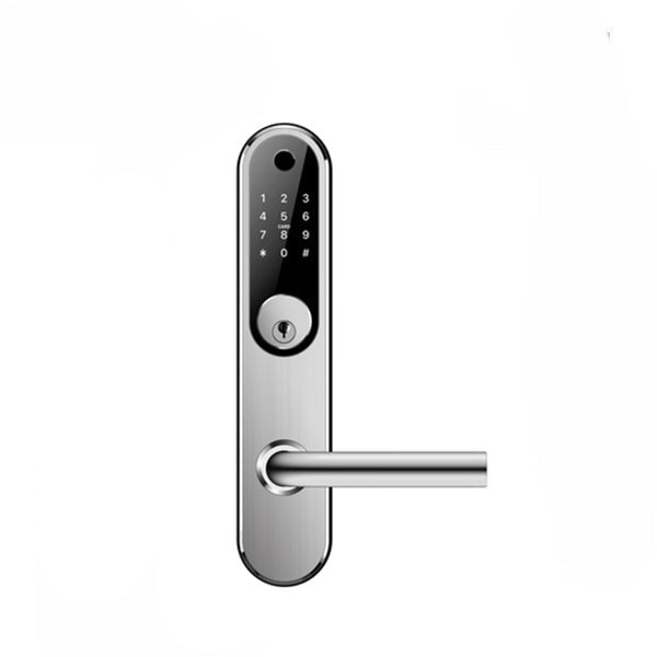 DeGuard Pro - Premium Electronic Keyless Entry Smart Mortise Lock - H85B - Hotel / Multifamily - Schlage Keyway - Bluetooth / Fingerprint / RFID / Wi-Fi - IP55 (Silver | Black)
