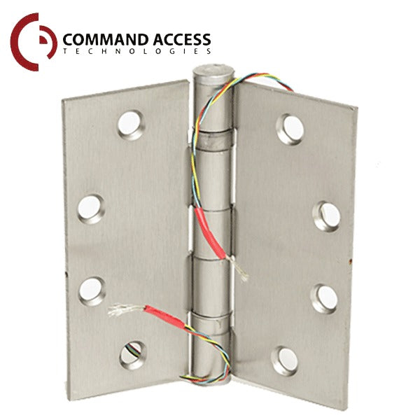 Command Access - Energy Transfer Swing Hinge - Clear Hinge - 4/26 Gauge - Satin Chrome (5.0 In.)