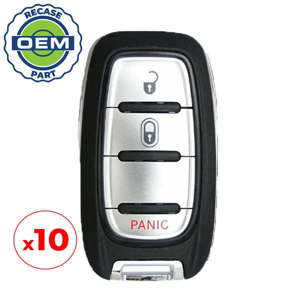 10 x 2017-2020 Chrysler Pacifica / 3-Button Smart Key / PN: 68217827AC / M3N-97395900 (OEM RECASE)