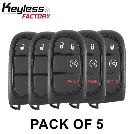 5 x 2013-2018 Dodge Ram / 4-Button Smart Key / PN: 56046956AA / GQ4-54T (AFTERMARKET) (Pack of 5)