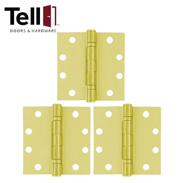 TELL - Ball Bearing Hinge - 4-1/2" x 4-1/2" - Optional Finish - Optional NRP - (3 Pack)