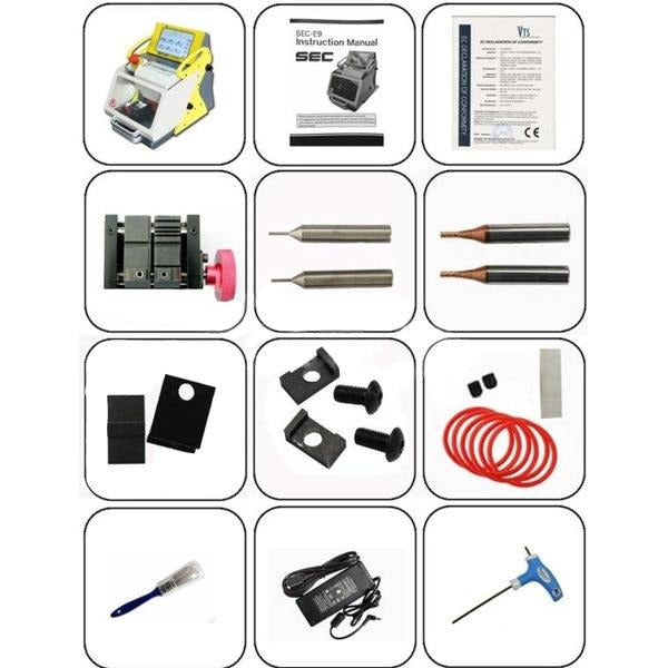 SEC-E9 Automatic Key Cutting Machine (Generation IV Android Tablet Version) + AutoProPAD BASIC Key Programmer Bundle