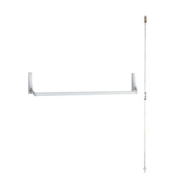 Falcon - 1992NL - Concealed Vertical Rod Crossbar Device - 44" - 689 - Satin Aluminum - Non Handed