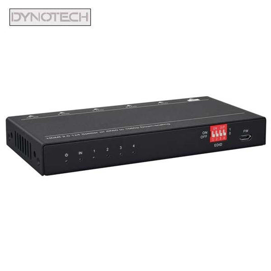 DynoTech - 400076 - 4K HDMI 2.0 Splitter - 1 Female Input to 4 Female Output - HDR