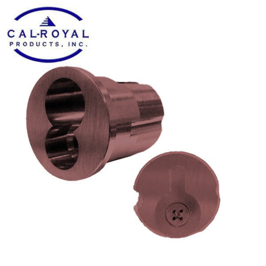 Cal-Royal - Large Format Mortise Cylinder - 6-Pin - For Schlage - Adams Rite Cam - 10B - Antique Bronze