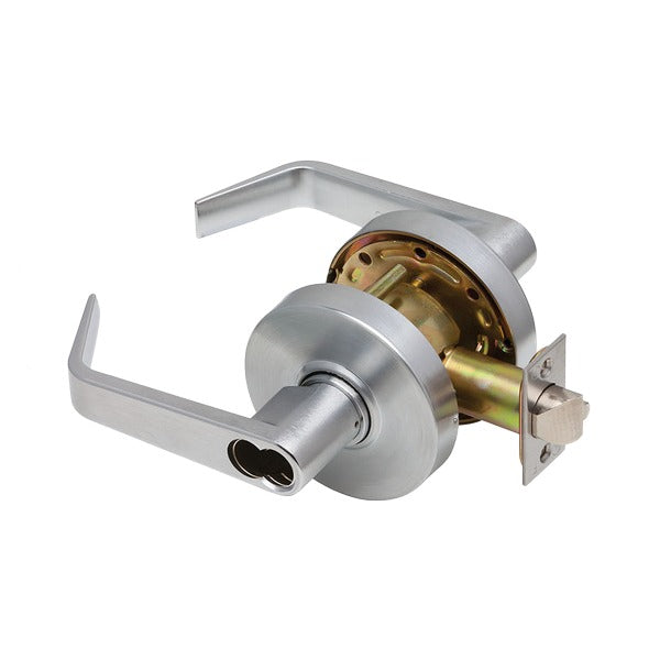 Dexter C2000 - Commercial Lever Set Handle - 2-3/4” Backset - Storeroom - SFIC Less Core - Satin Chrome - Grade 2