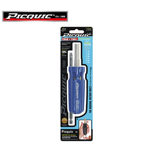 PICQUIC - True Torx - Multi-Bit Screwdriver - 7 Pcs - T-10, T-15, T-20, T-25, T-27, T-30, T-40