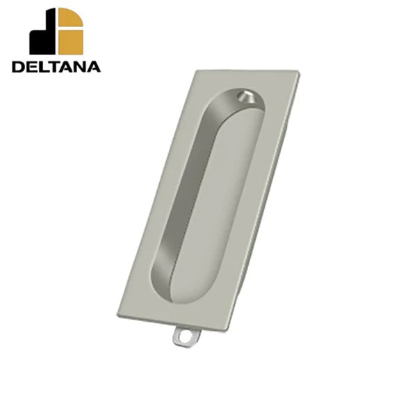 Deltana - Flush Pull - Rectangle - 3-1/8" x 1-3/8" x 1/2" - Optional Finish