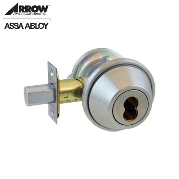 Arrow - DBX - Commercial Deadbolt - Single Cylinder - Adjustable Backset - SFIC Less Core - Satin Chrome - Grade 2