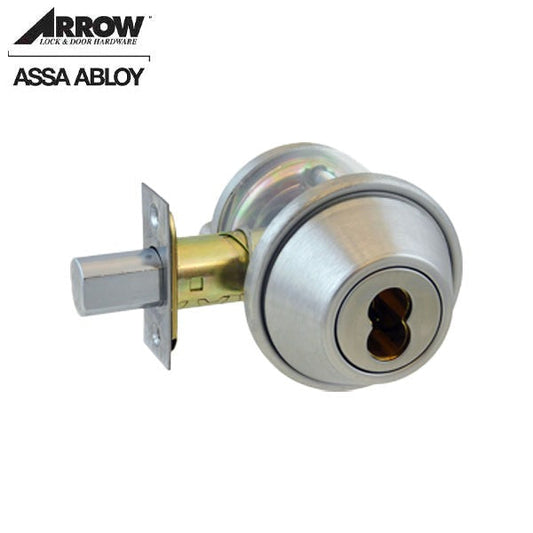 Arrow - DBX - Commercial Deadbolt - Single Cylinder - Adjustable Backset - SFIC Less Core - Satin Chrome - Grade 2