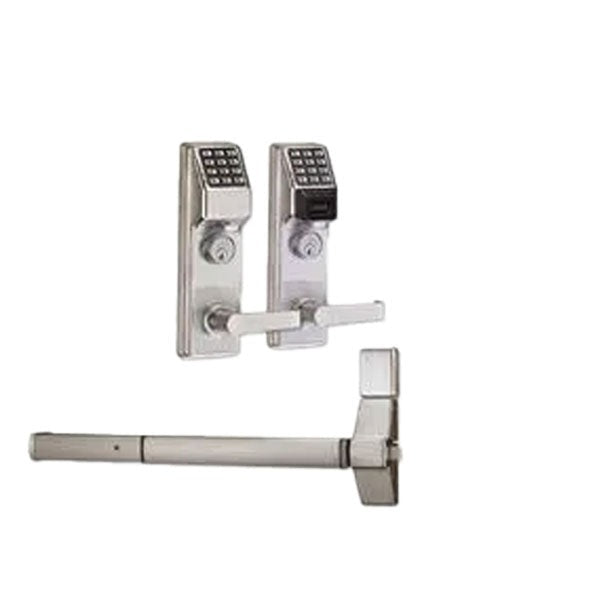 Alarm Lock Trilogy - ETPDN - Schlage Keyway - For Exit Panic Hardware - Networx - Compatible with Marks M9900 Exit Bar - 26D - Satin Chrome