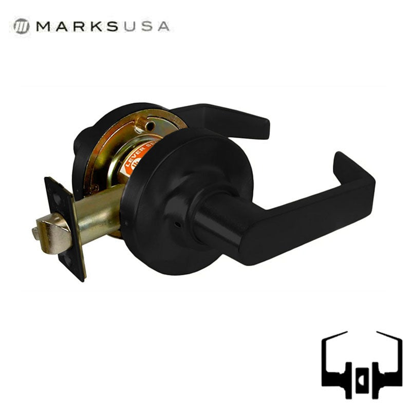 Marks USA - 195N - Commercial Lever Set - 2 3/4" Backset - Passage - Optional Finish - Grade 1