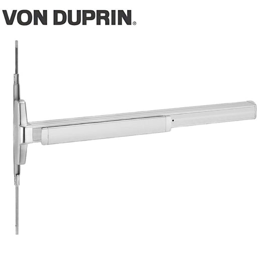 Von Duprin - 3347AEO - Concealed Vertical Rod Exit Device - Narrow Stile Pushpad - Exit Only - Less Trim - Satin Chrome Finish - 36" - Grade 1