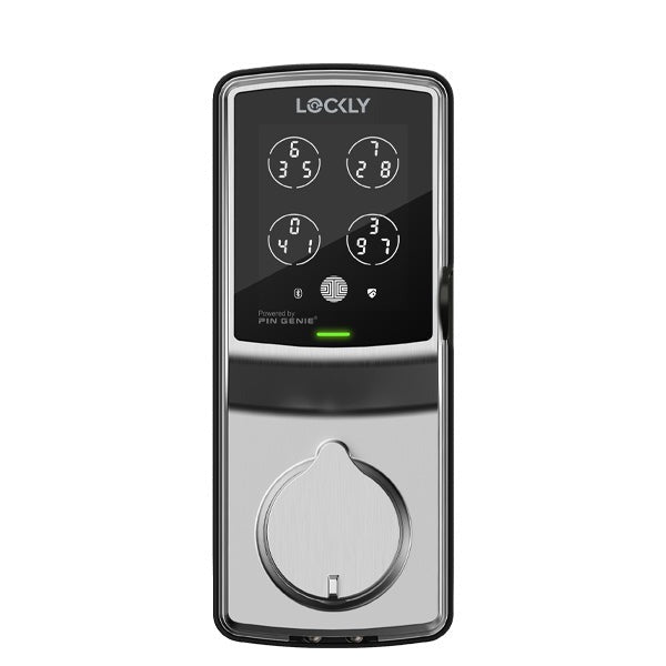 Lockly Guard - DEADBOLT 728FZ - Fingerprint Z-Wave Smart Lock - Keypad - Biometric Fingerprint-Bluetooth App Controlled - Satin Nickel
