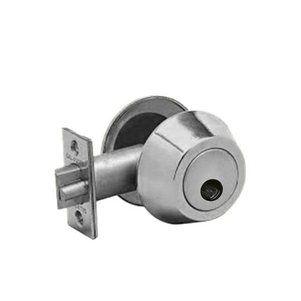 Cal Royal - Single Cylinder Gate Latch - Standard Duty - Less Core - Satin Chrome - Grade 2