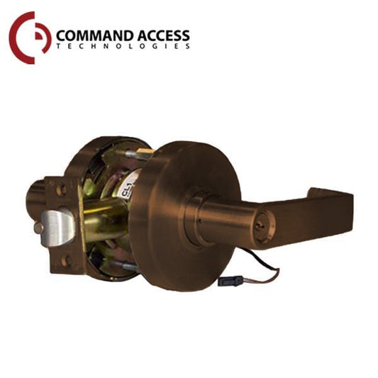 Command Access - Low-Energy Cylindrical Clutch Lever Set - Fail Secure - Storeroom - L6 Lever - 11/30VDC - Oil Rubbed Bronze - Grade 1