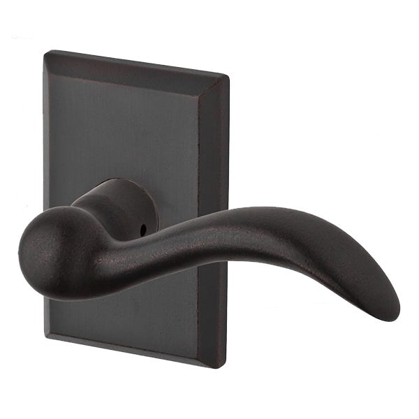 Baldwin Reserve - EN.ARC.L.RSR - Arch Keyed Entry Single Cylinder Lever Set - Square Rose - 481 - Dark Bronze - Entrance - Grade 2 - RH