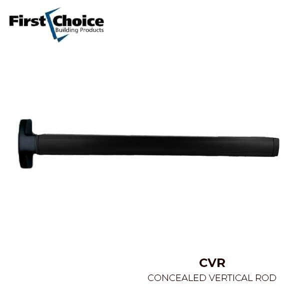 First Choice - 3692 - Concealed Vertical Rod Exit - 36"- 42" - Cylinder Prep Kit without Key Cylinder - Dark Bronze Anodized - Grade 1