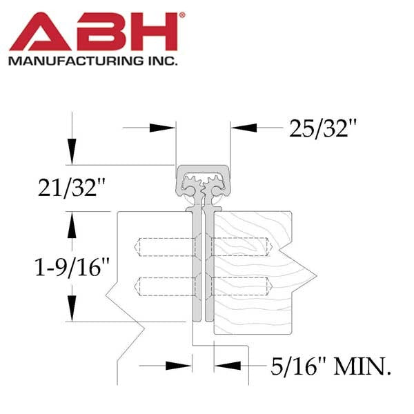 ABH - A110 - Continuous Gear Hinge w/ EPT Prep - Full Mortise - 83" length - RHR - Clear Aluminum - Grade 1