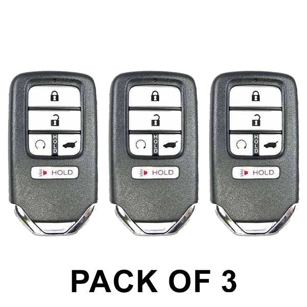 3 x 2019-2021 Honda Passport Pilot / 5-Button Smart Key / PN: 72147-TG7-AA1 / KR5V44 KR5T44 (AFTERMARKET) (Pack of 3)