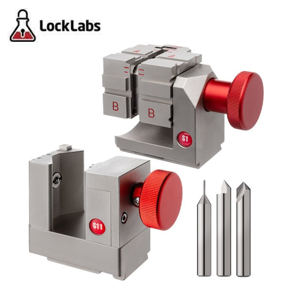 Lock Labs - Expansion Plus - S1 Jaw [TRJ1] + Medeco Cutter/Decoder [TRCD8] + Mortise Cylinder Engraving Jaw and Cutter [TRJC11]