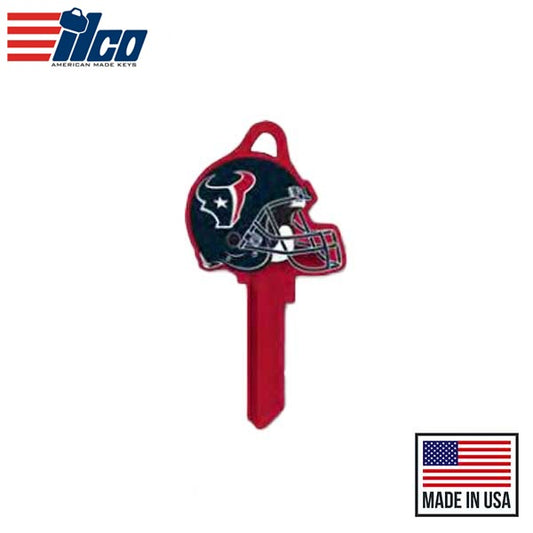 Ilco - NFL TeamKeys - Helmet Edition - Key Blank - Houston Texans - KW1 (5 Pack)